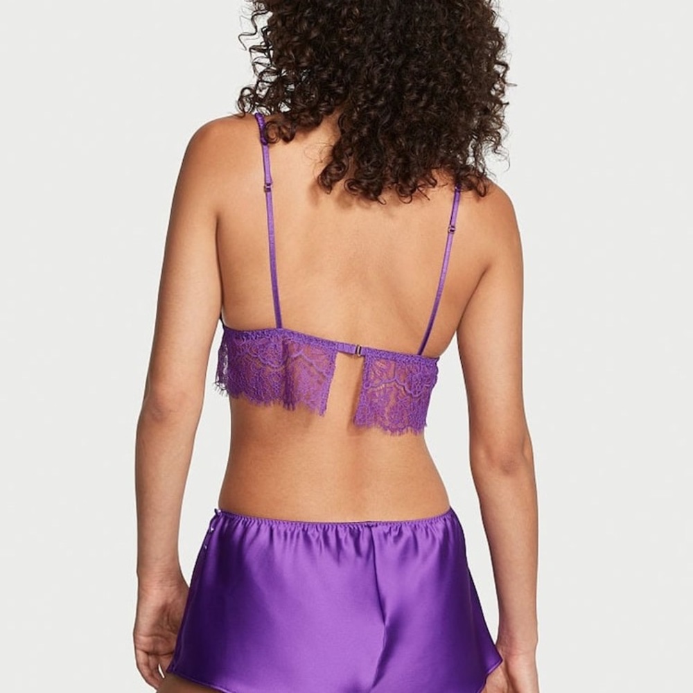 Victoria Secret Purple Lace Cami Set - Picture 2 of 5